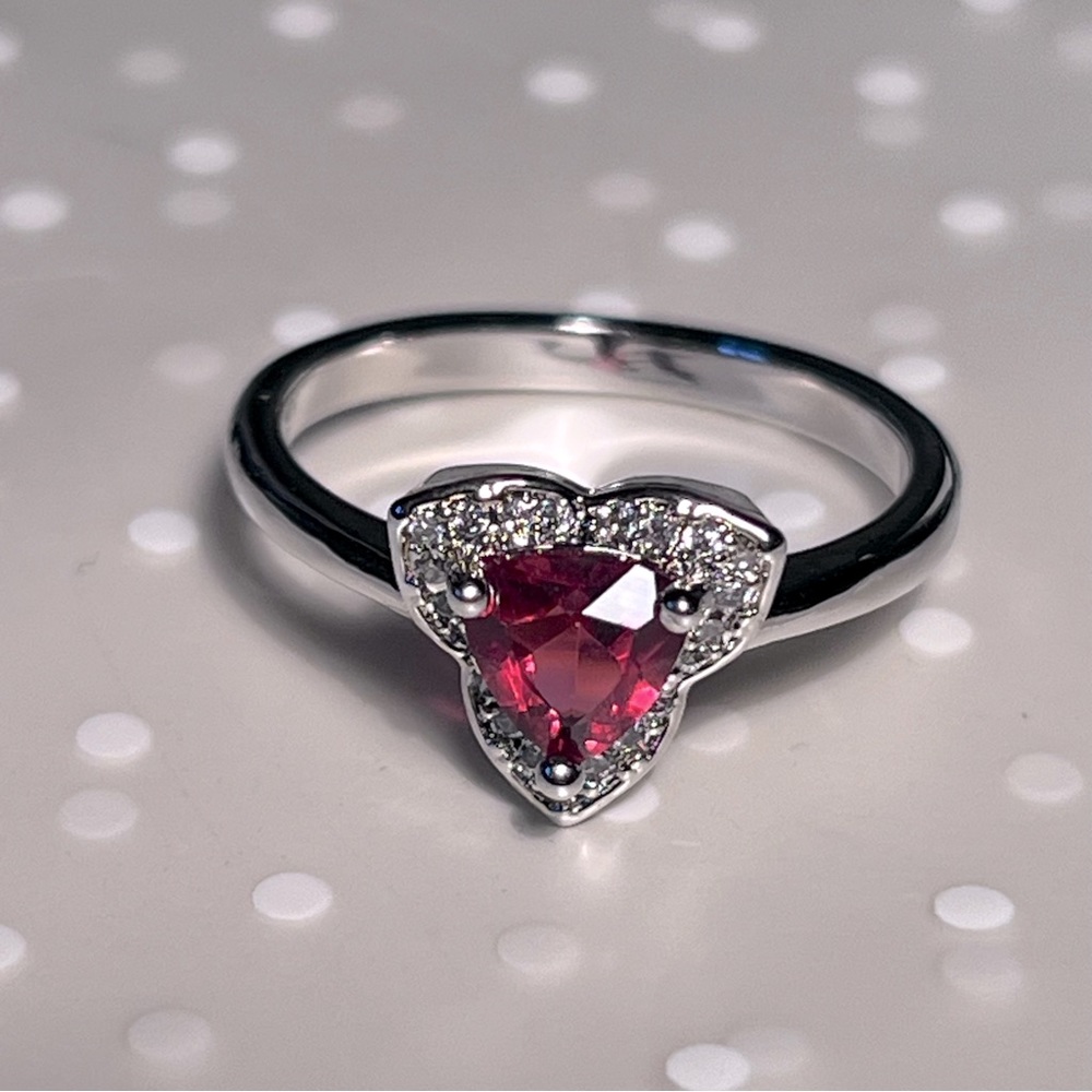 Ruby Halo Ring - Picture 2 of 8